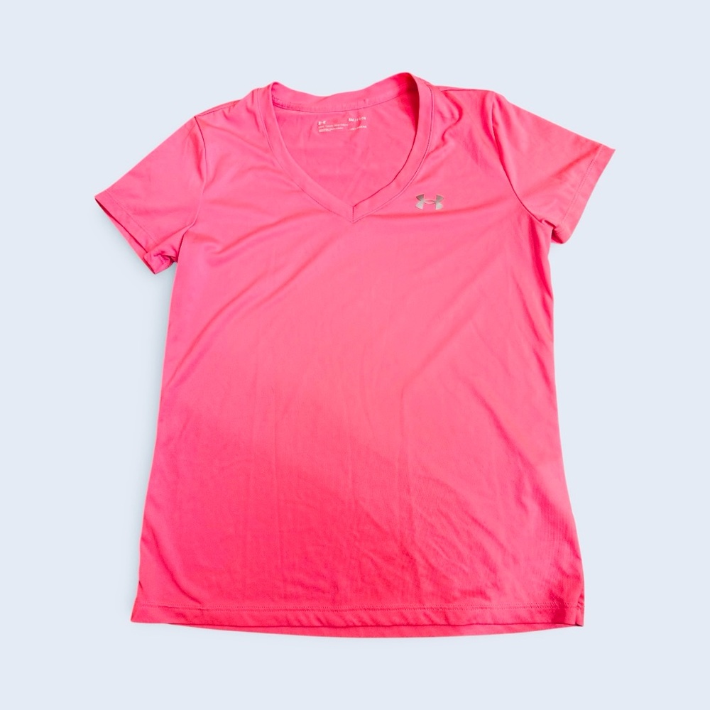 Under Armour Women's pink  V-Neck Tee